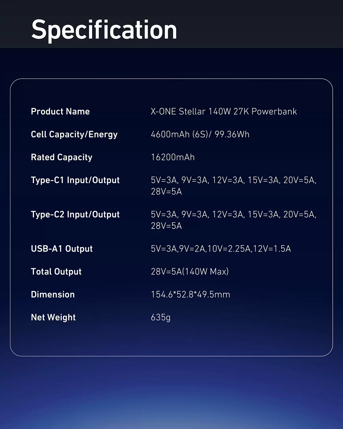 Stellar 140W 27600mAh G&uuml;&ccedil; Bankası