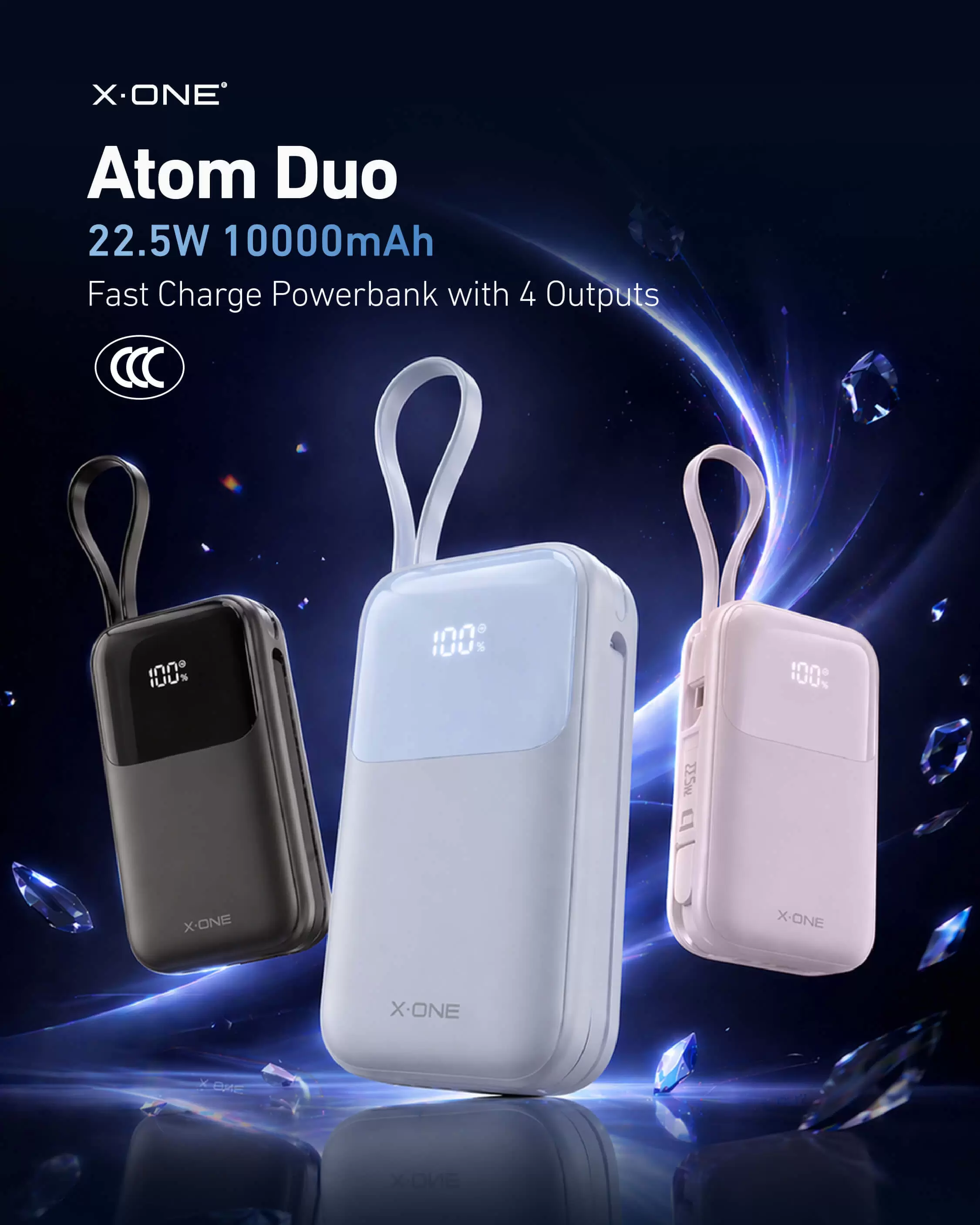Atom Duo 22,5W 10000mAh G&uuml;&ccedil; Bankası
