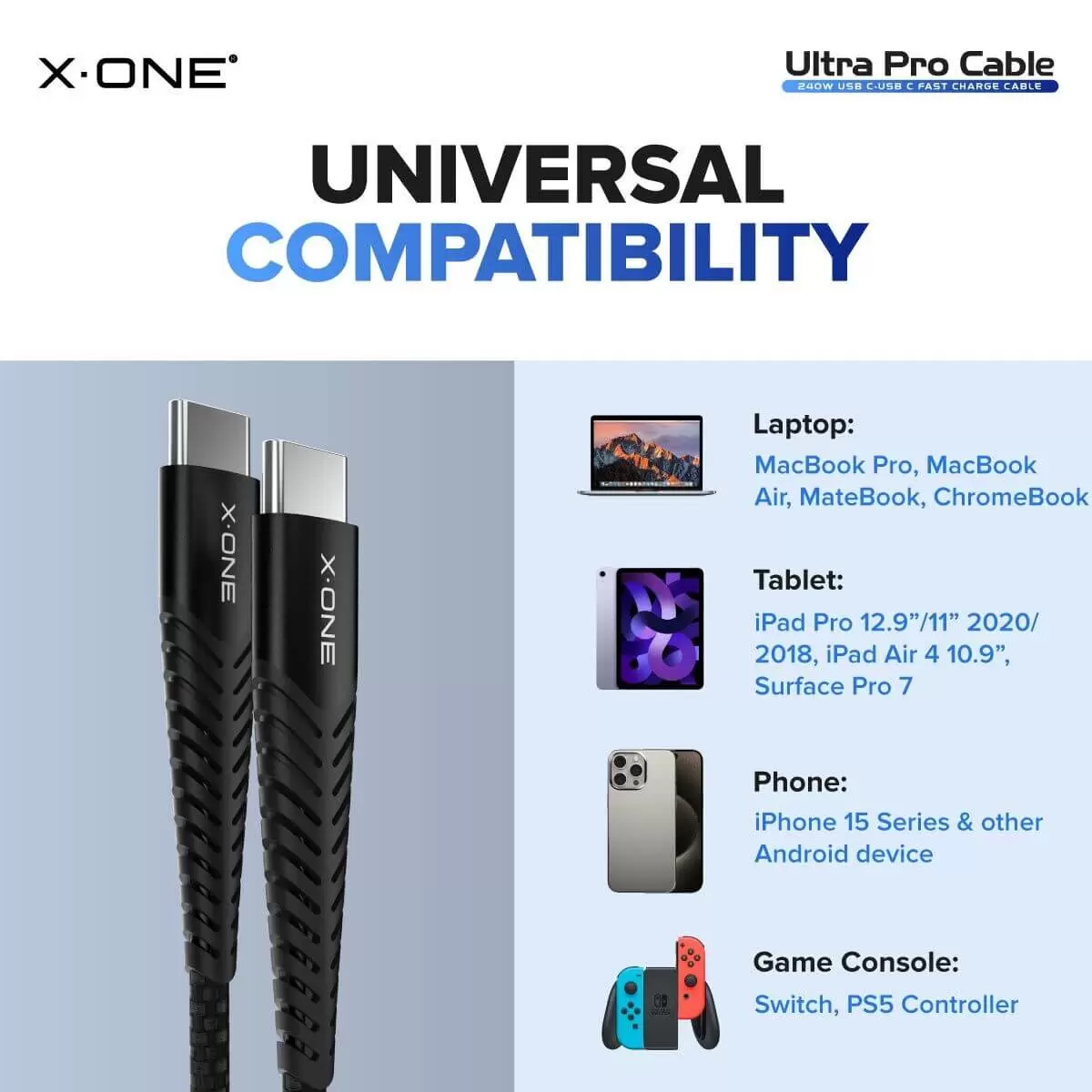 Ultra Pro Kablo 240W C'den C'ye